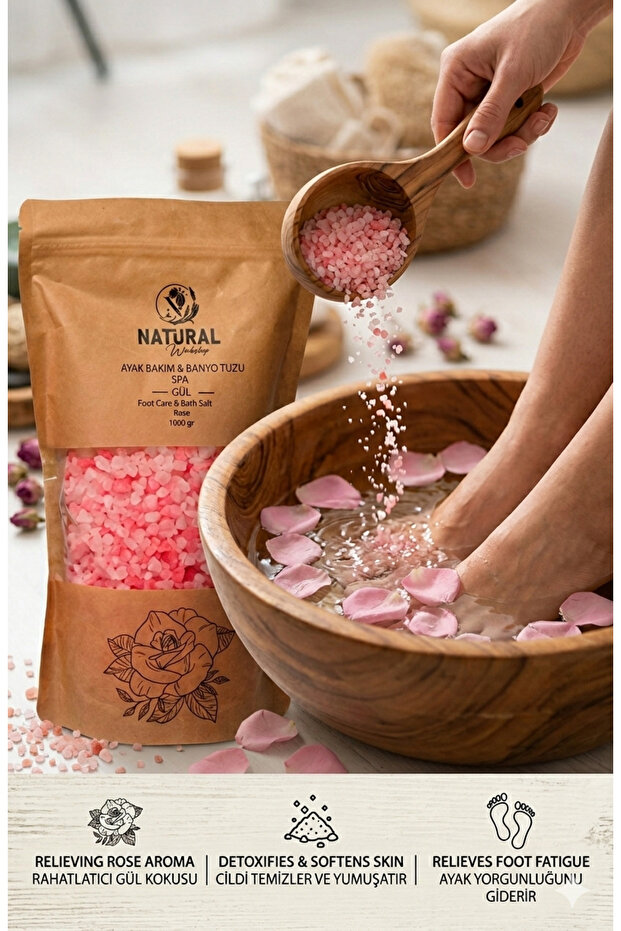 Gülsarayı NATURAL AYAK BAKIM & BANYO TUZU GÜL 1000 GR