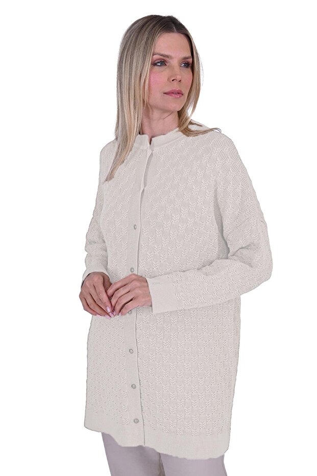 Başak Triko Hırka KREM - 1