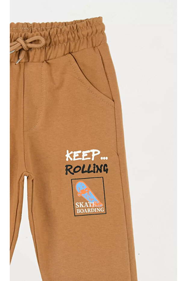 بنطلون رياضي للأولاد بطباعة بسيطة - 3