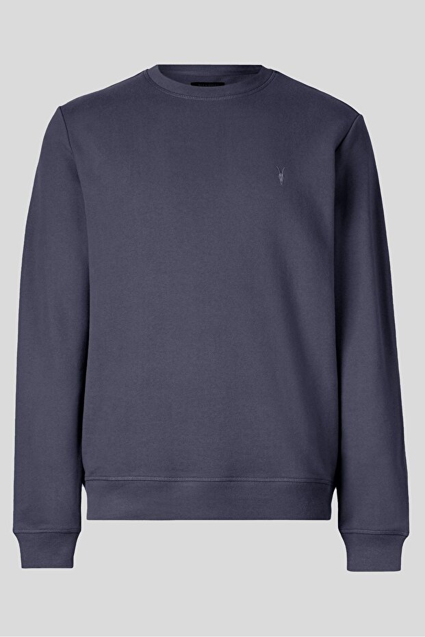 Men's Basic Crew Neck Smoked Sweatshirt - 6