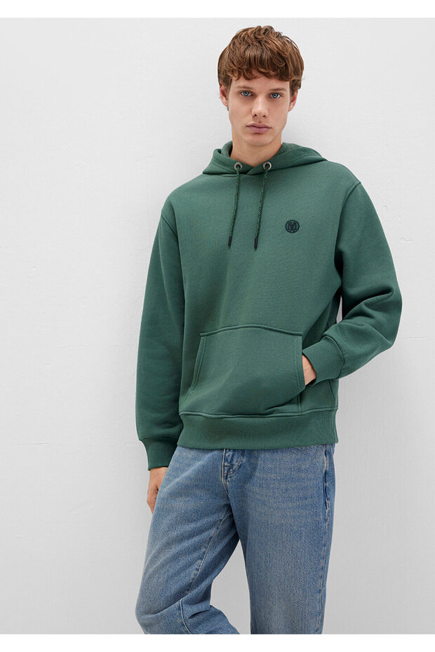 Men's Hooded Sweatshirt - M065809-71580-Fw, Deep Forest Green