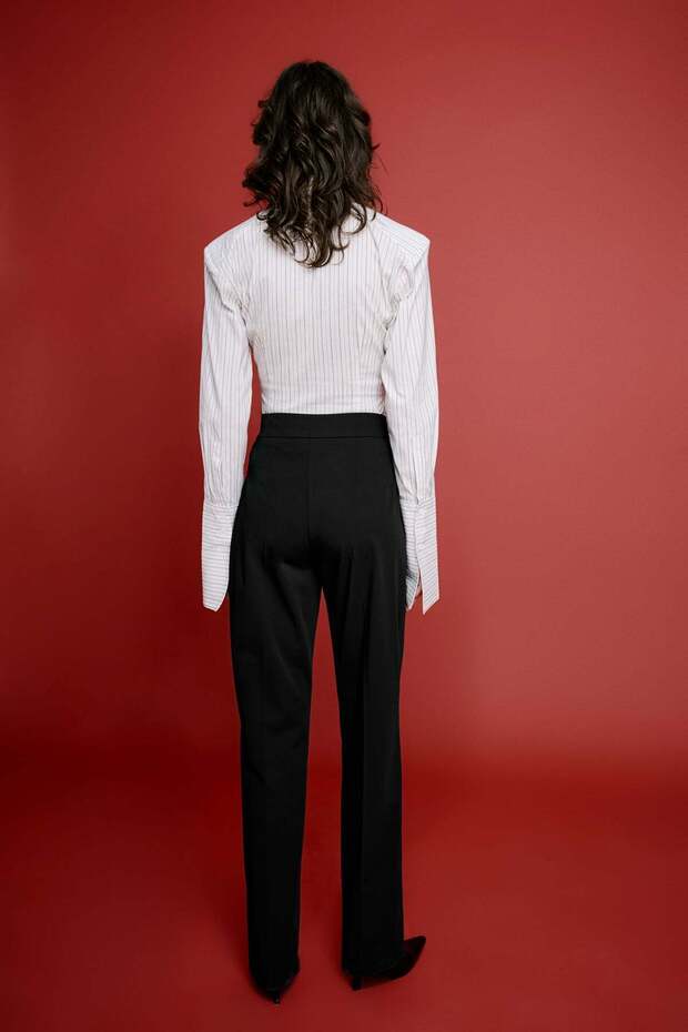 Diagonal flow pantolon - 2