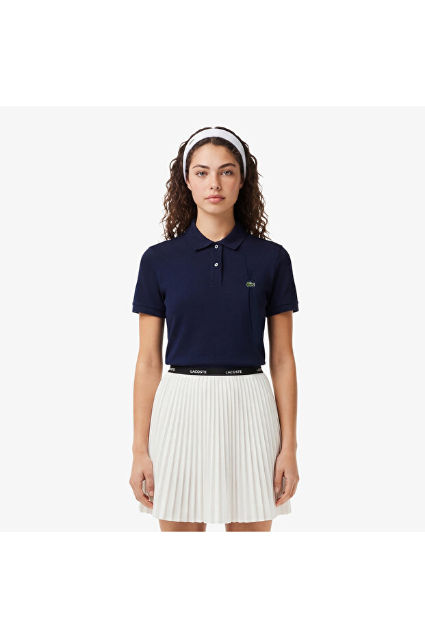 Kadın Regular Fit Organik Pamuk Lacivert Polo - 1