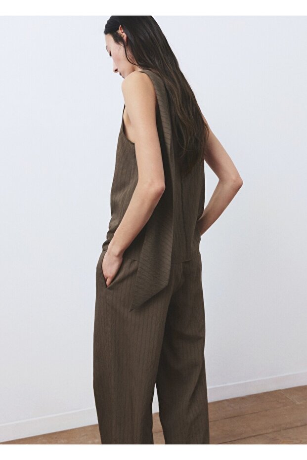 Striped scarf top - 4