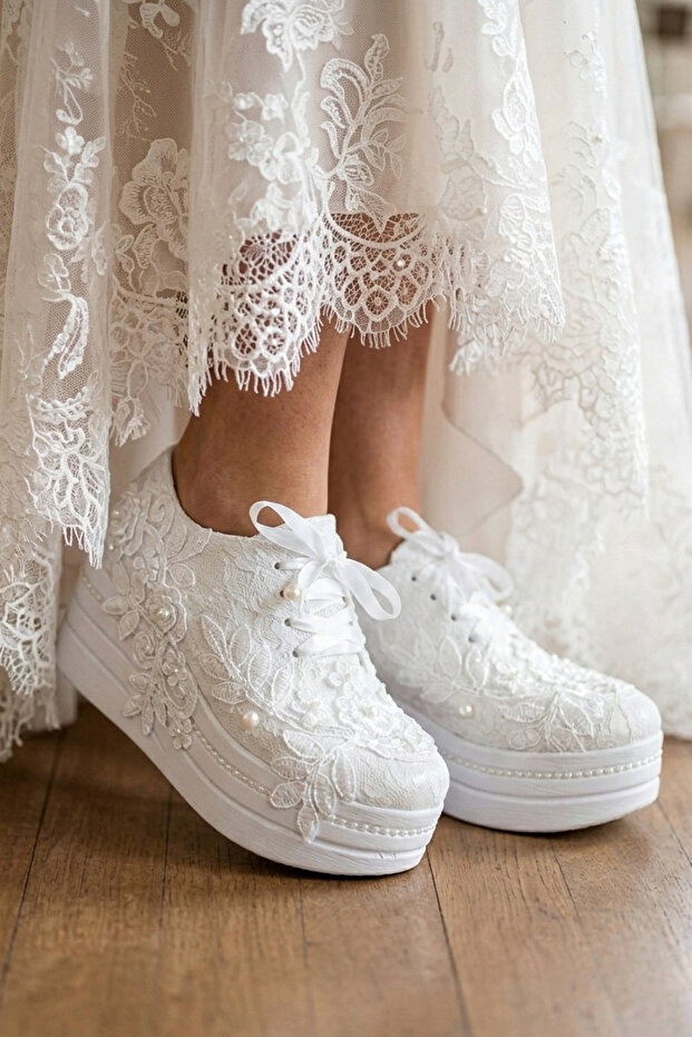 Women's Wedge Heel Bridal Shoe 18503