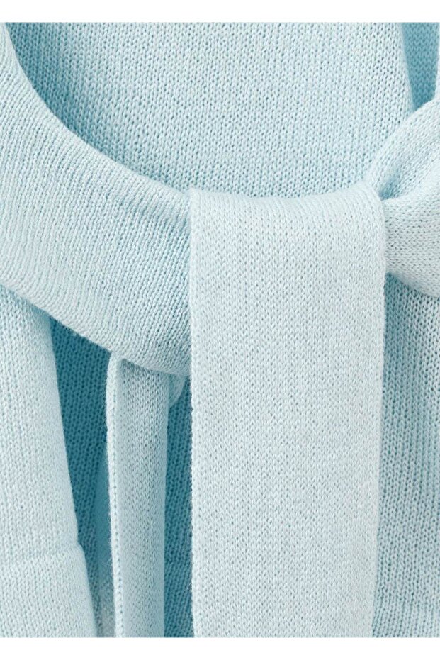 Fiyonklu örgü kazak - 5