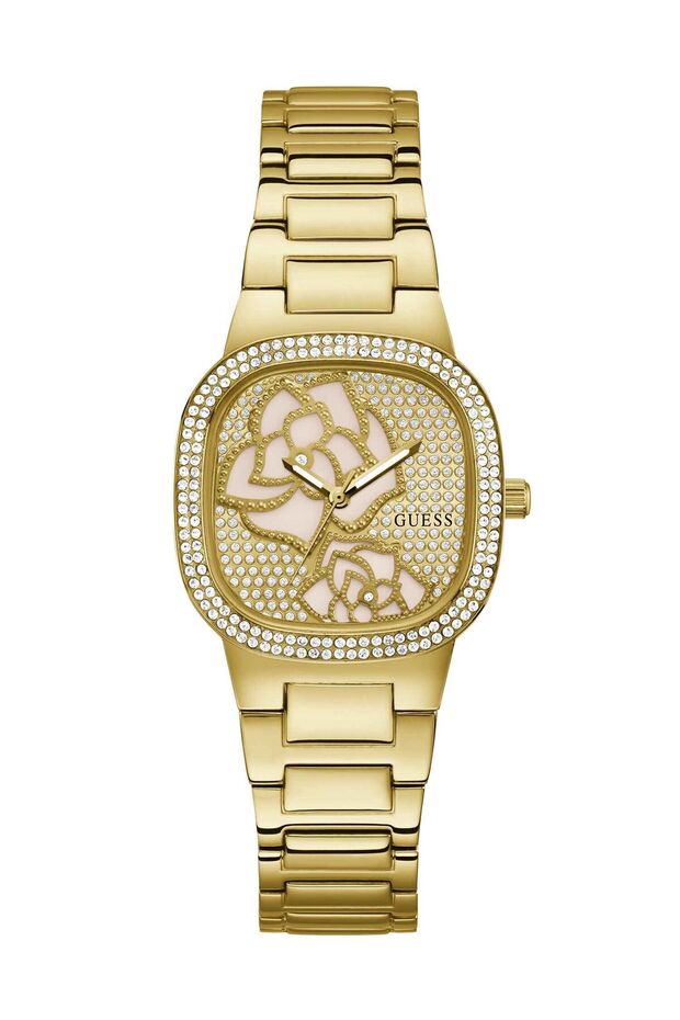 Gold-Tone Rose Analog Watch