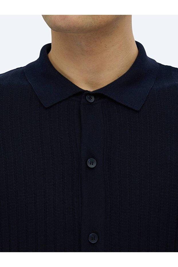 Lacivert Desenli Triko - 4