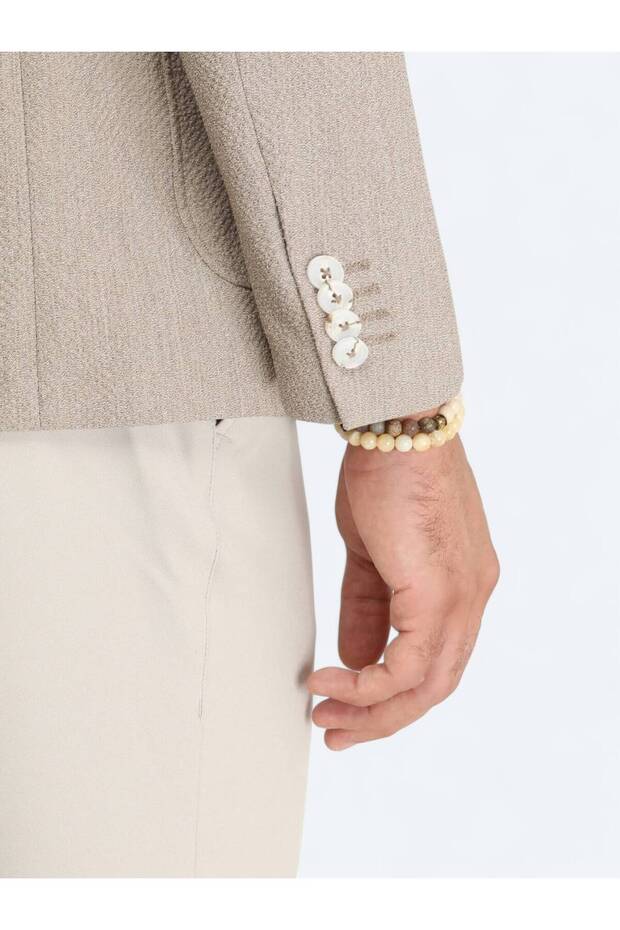 Mink Patterned Modern Fit Jacket - 6