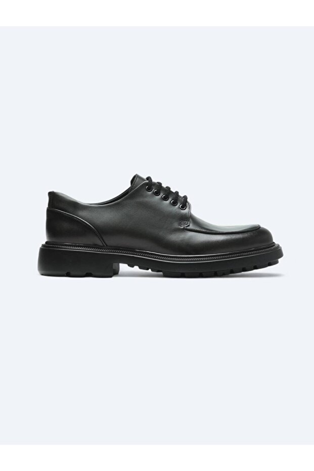 Khaki Leather Smart Casual Shoes