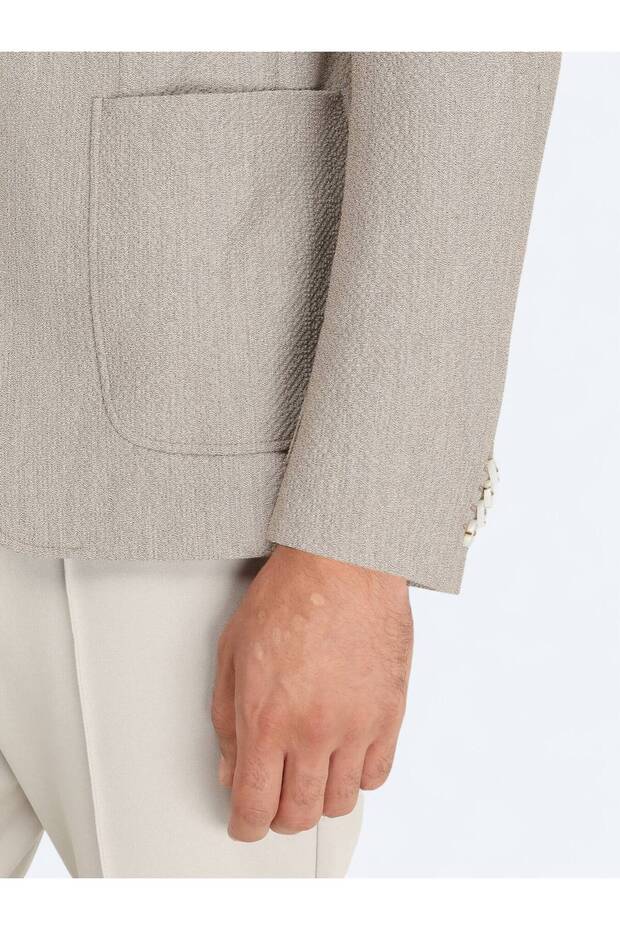 Mink Patterned Modern Fit Jacket - 5