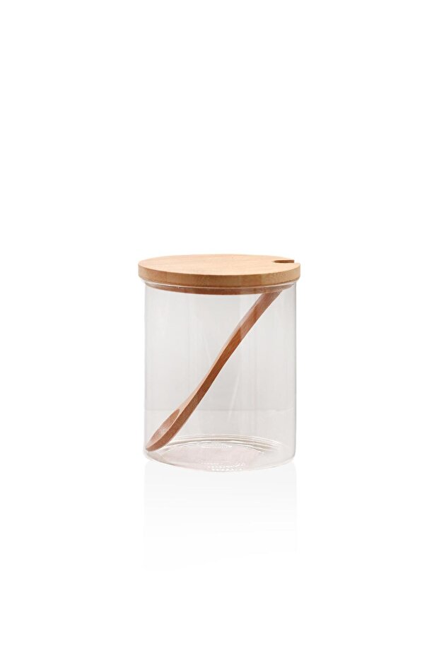 Borosilicate Glass Jar with Bamboo Lid 450 ml