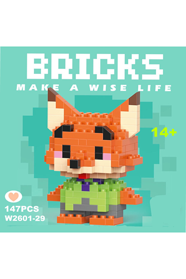 Zootropolis Nick Wilde Bricks Blok Seti - 3