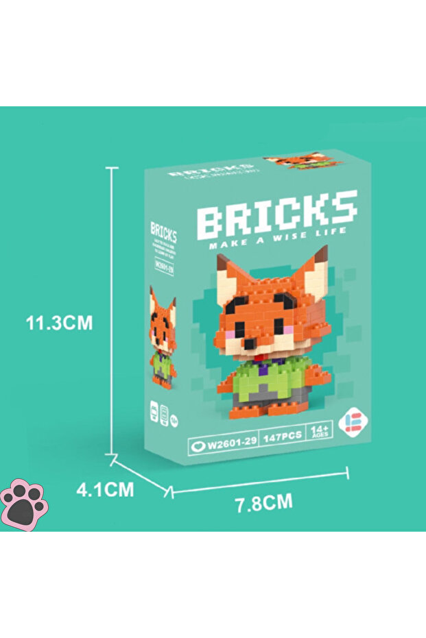 Zootropolis Nick Wilde Bricks Blok Seti - 4