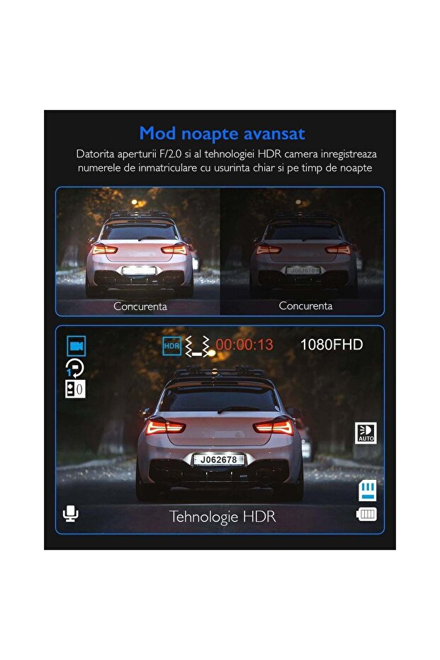 Cameră auto DVR triplă Loosafe Road Team Pro - 8