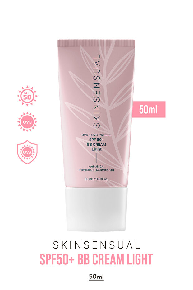 Skin Sensual BB Krem Light 50ml | 50 Spf Uva/Uvb Pa++++ | Leke Oluşumunu Önlemeye Yardımcı, Aydınlık ve Canlılık