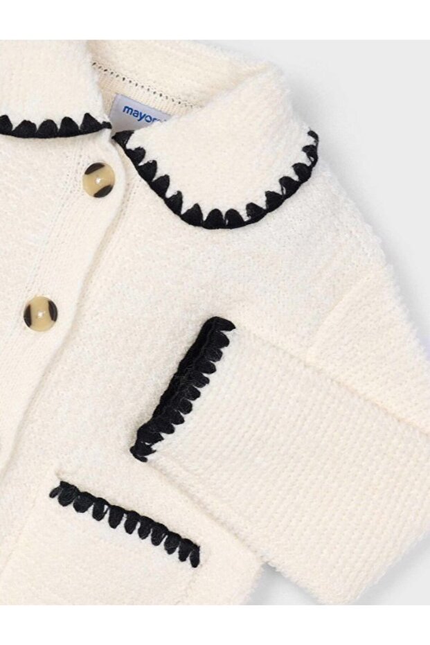 Kız Çocuk İlmekli Örme Ceket - 4