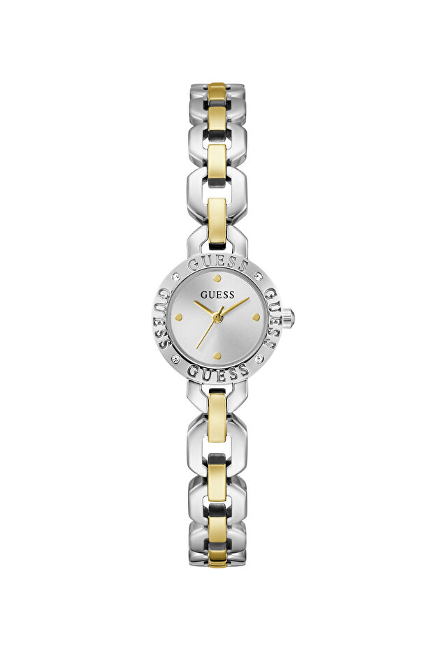 Ladies 2T Silver/Yellow Gold Tone Round Analog Watch
