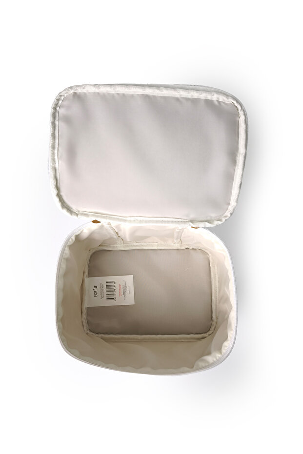 Rectangular Shaped Makeup Bag White - 8