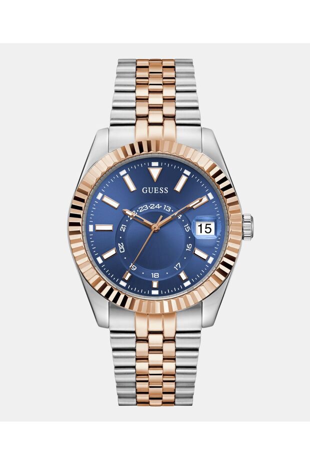 ساعة رجالية ثنائية اللون متعددة الوظائف مع عرض التاريخ - 1