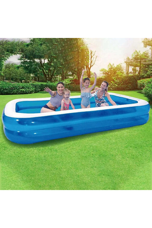 Blue Inflatable Pool 260 CM - 3