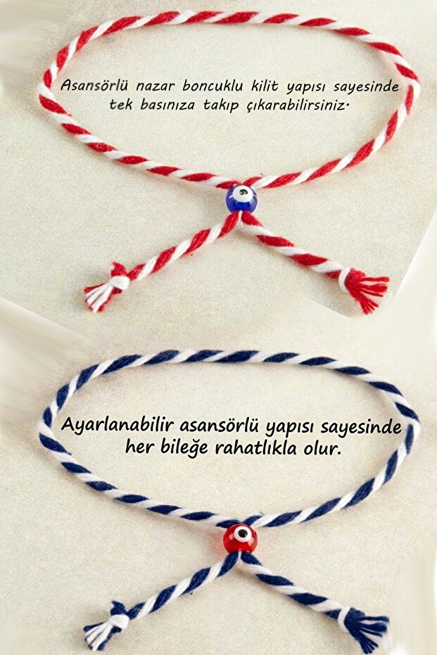 Dear Couple 2-Piece Bracelet Evil Eye Beaded Martenitsa Bracelet Bbb27