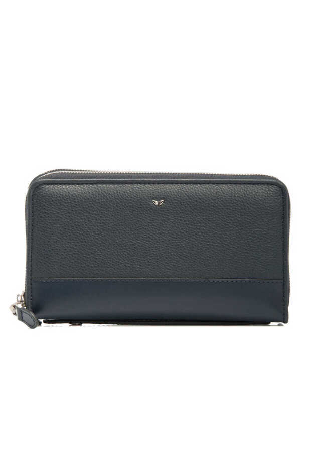 Navy Blue Genuine Leather Unisex Portfolio Bag - S1Pc00021396-C5D