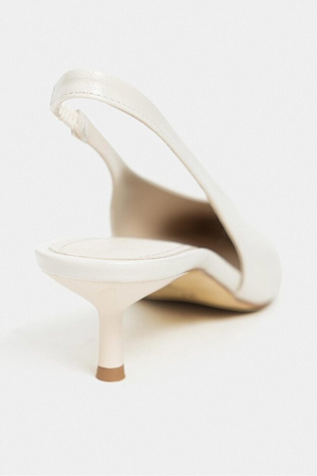 Melvin Beige Patterned Matte Ankle Elastic Detail Damskie buty na wysokim obcasie - 6