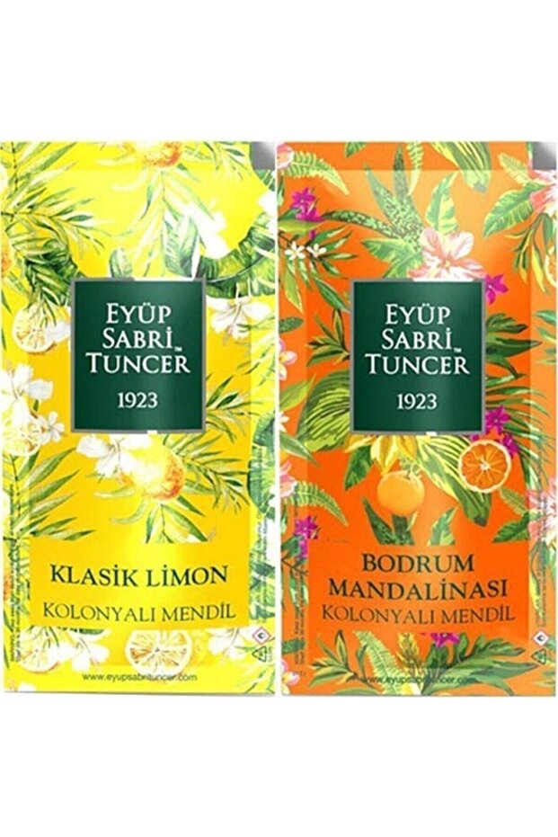 Set of 2 Cologne Wipes with Bodrum Tangerine and Lemon