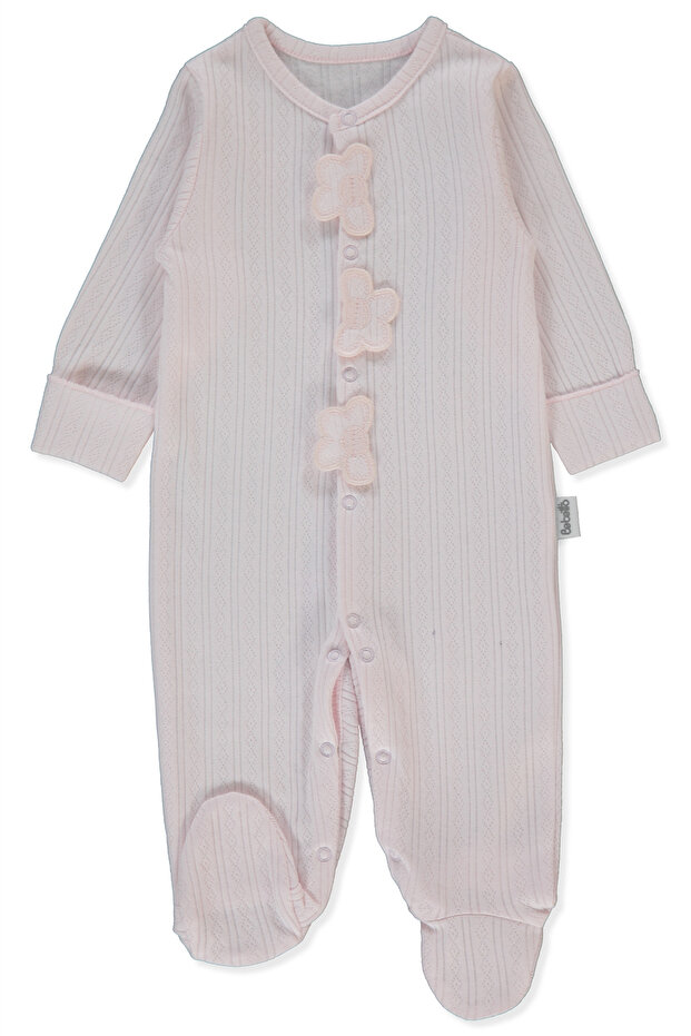 Jakarli Interlock Jumpsuit with Booties (Loves You) Pink