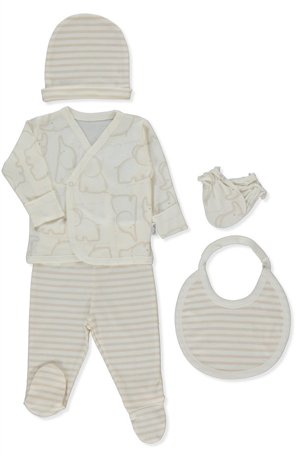 Ribana Zibin Set of 5 (Happy Animal) Beige