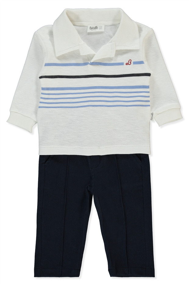 Gabardine Pants 2-Piece Suit (Classy Style) Navy Blue