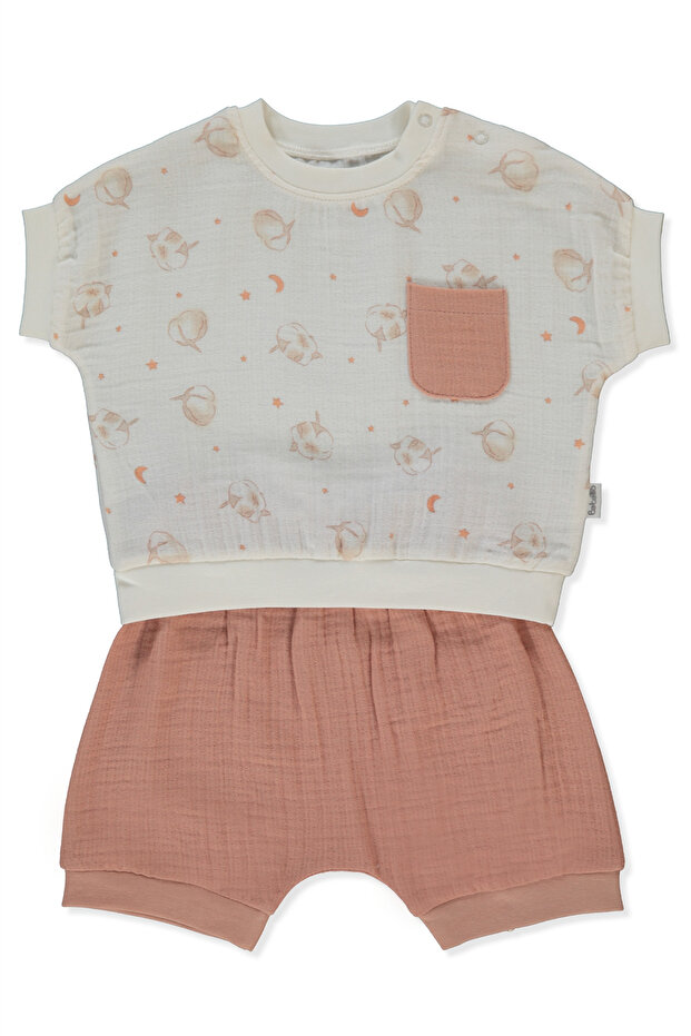 Muslin Shorts Pajama Set 2-Piece (Pillowy) Taupe