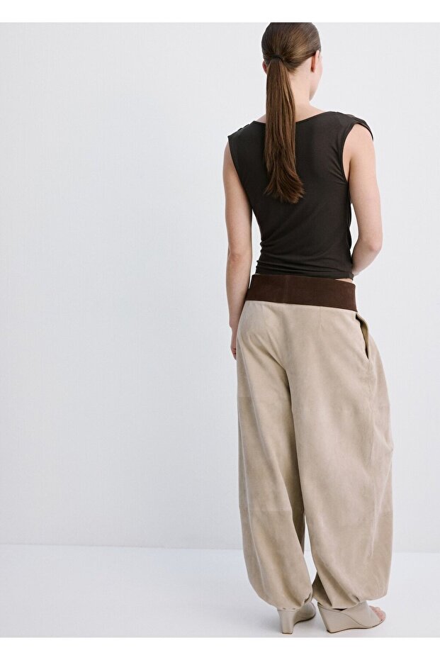 Drape dar kesim tişört - 7