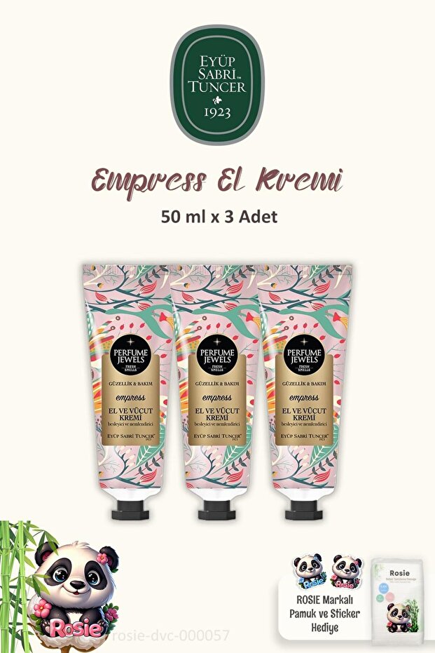 3-Pack Perfume Jewels Empress Hand Cream 50 ml and Rosie Cotton