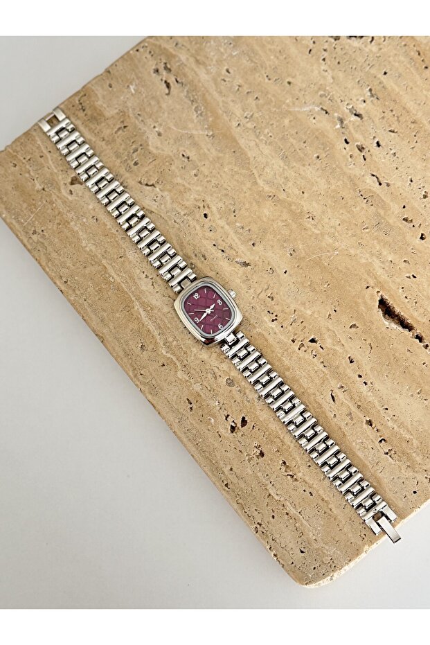 Alya Silver Bordo Saat - 1