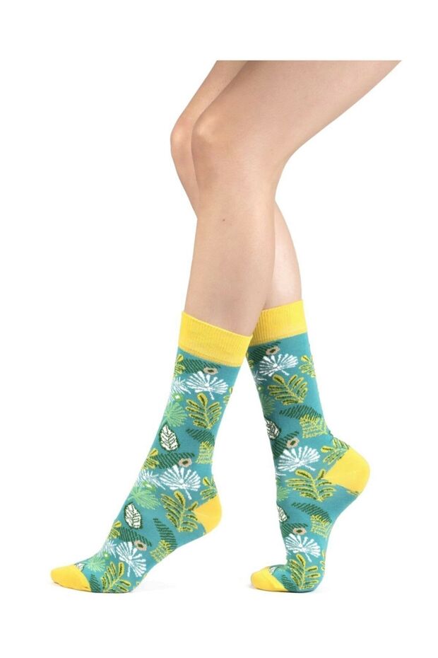 Lime Patterned Socks - 4