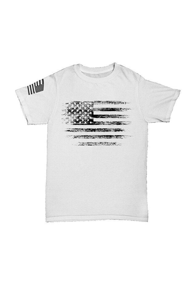 America Flag Custom Design Printed T-Shirt