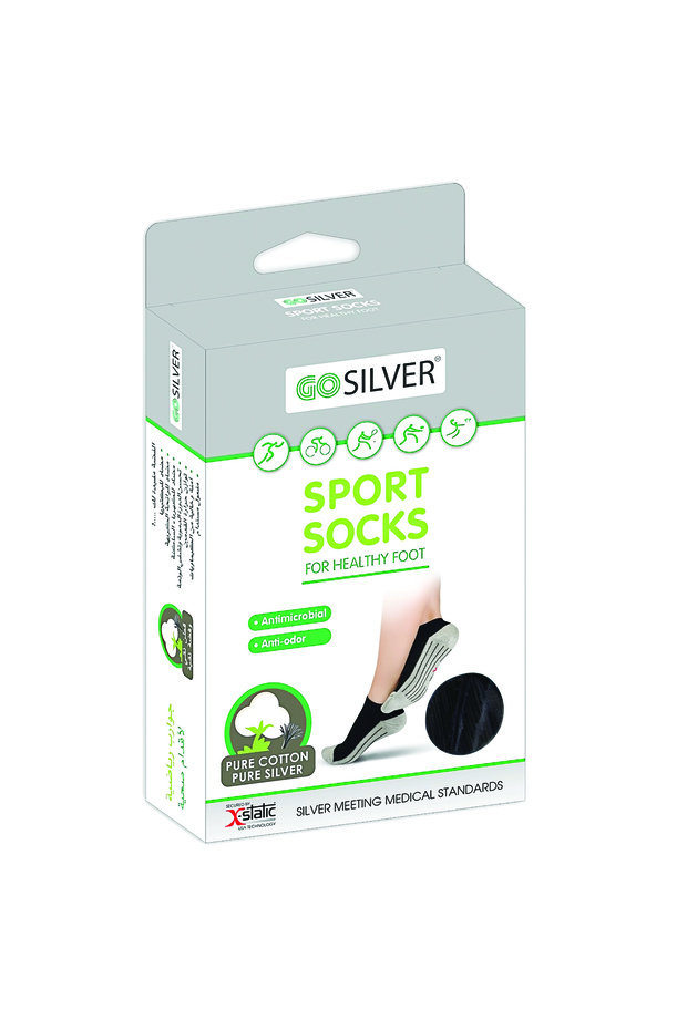 Go Silver Sport Socks Black 35/38