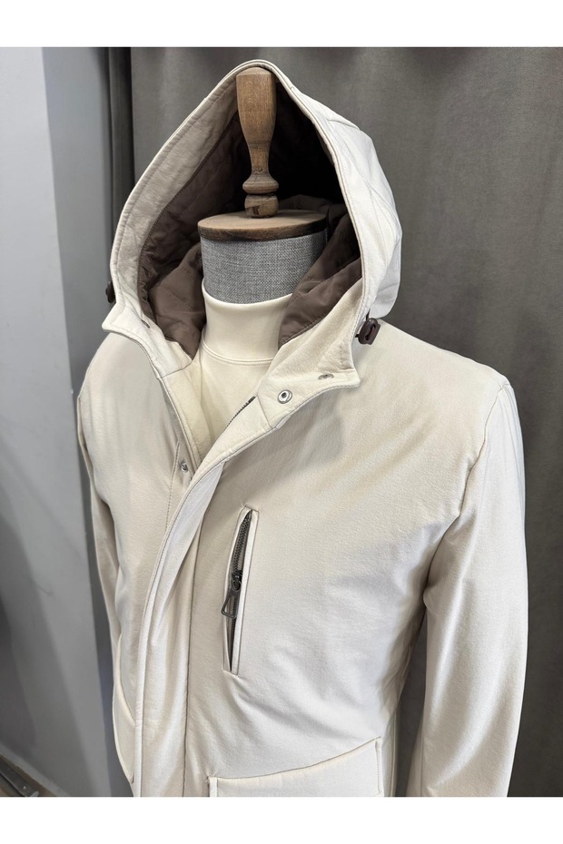BEJ KAPŞONLU PARKA - 2