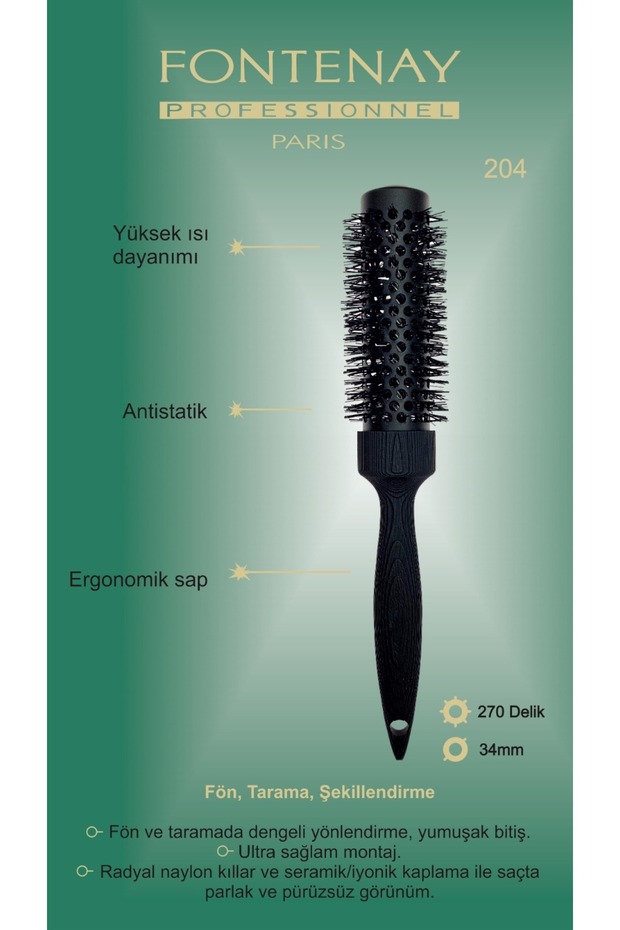 Professional Black Melissa Hair Brush 204
