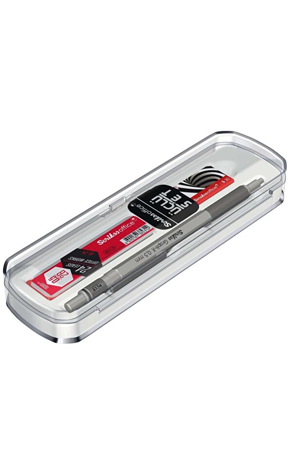 مجموعة جراف-إكس من 3 أقلام رصاص ميكانيكية 0.5 ملم باللون الرمادي - 8