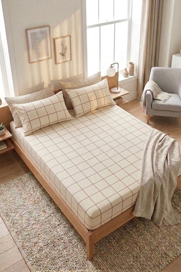 Patterned Fitted Sheet Set - Single/ Double/ Oversized - 1
