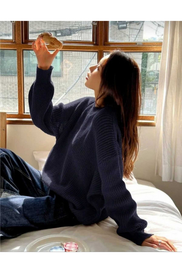 Pulover oversize de damă - 6