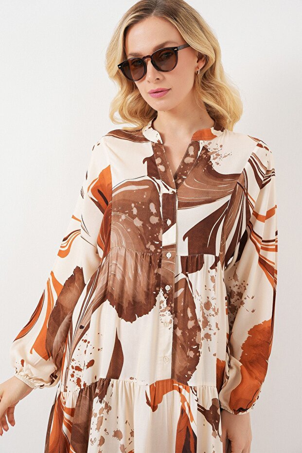 Rochie lungă modestă cu model BDART - 3