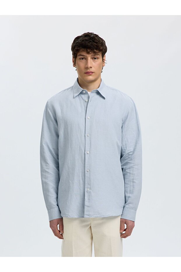 Bluse aus Leinengemisch Regular Fit - 1