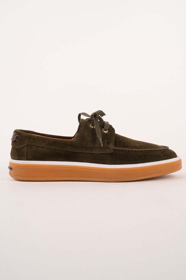 Craft Genuine Suede Leather Lace-Up Men's Casual Loafer Shoes