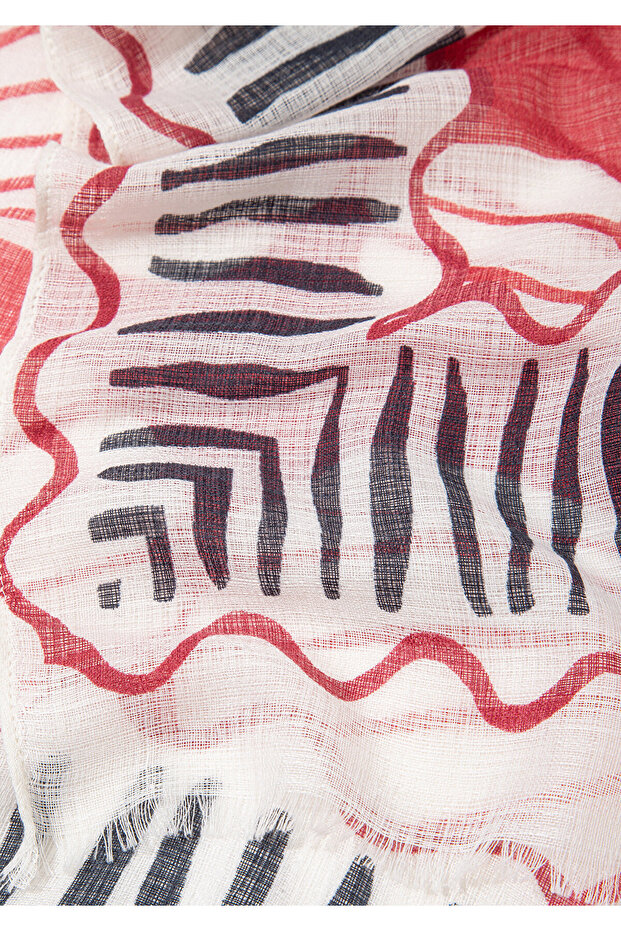 شال منقوش 1913848-10076 - 3