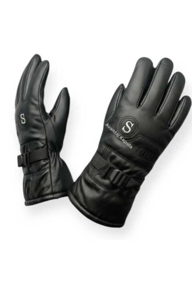 Xl/Xxl Men's Wide Fit Fur Lined Size Waterproof Touchscreen Ski Snow Motor Gloves