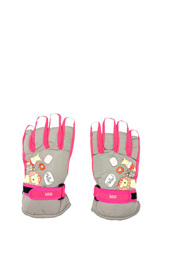 4-9 Years Old Children's Snow Ski Gloves | Fleece-Lined, Wind Water Repellent Reflective Gloves